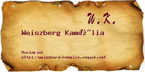 Weiszberg Kamélia névjegykártya